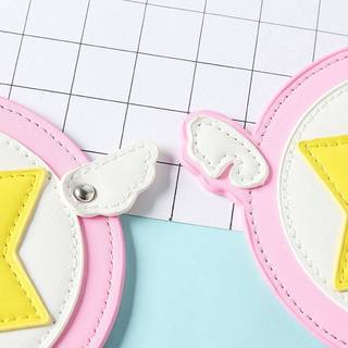 SAFENH Kawaii Cardcaptor Sakura Magic Wand Hộp đựng thẻ đồ chơi Hộp đựng thẻ xe buýt Cerberus Công chúa màu hồng Ngôi sao dễ thương Thanh đồ chơi Anime VN
