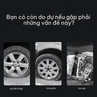 Bơm Lốp Ô Tô Mini 12V 150PSI, 2 Xi Lanh Mạnh, Tự Động, Có Đèn LED, Máy Bơm Điện Xe Hơi Đa Năng