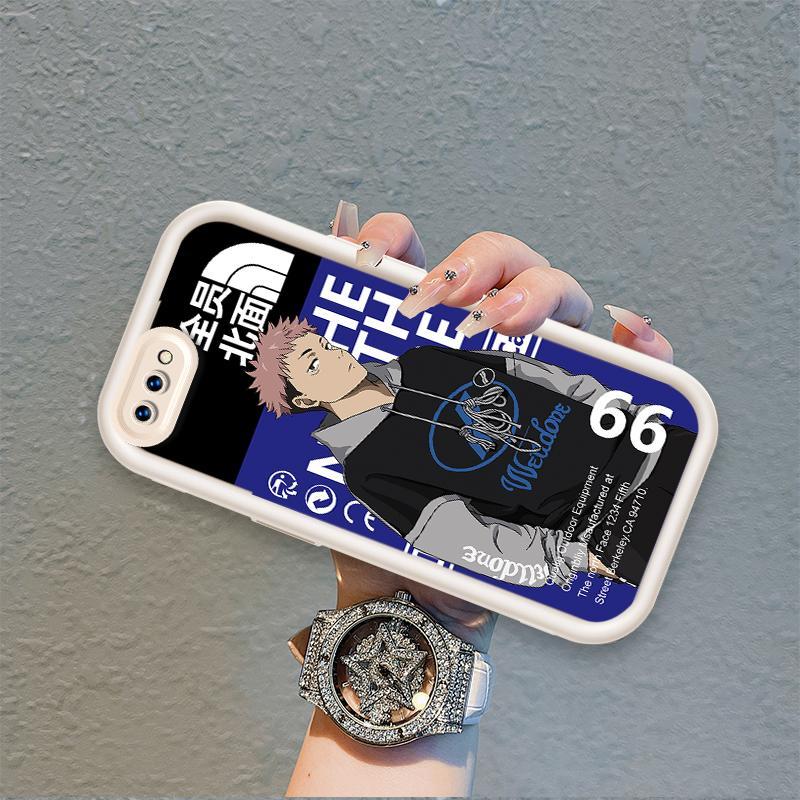 Ốp Lưng Cho OPPO A3S A12E Hoạt Hình Silicon Điện Thoại Thông Minh Mềm TPU Jujutsu Kaisen Anime Mắt Thiên Thần Chống Sốc Ốp Lưng
