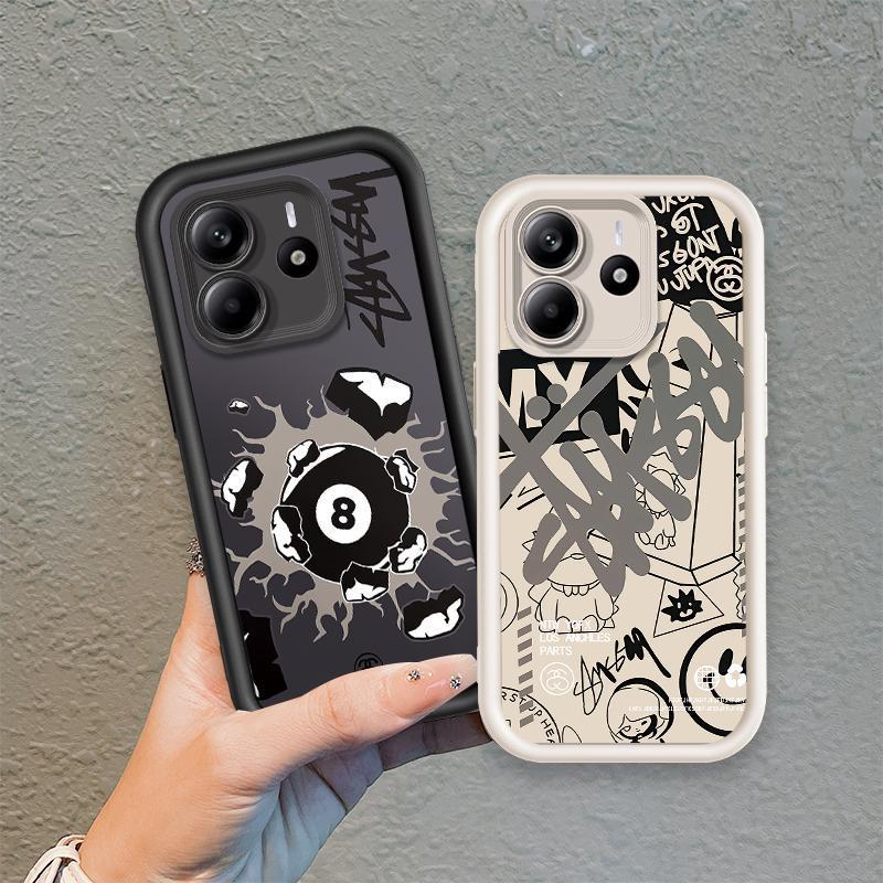 Ốp Lưng Cho Redmi Note 14 4G 5G Hoạt Hình Silicon Mềm Ốp lưng TPU Bi-a Xu Hướng Mắt Thiên Thần Chống Sốc Ốp Lưng