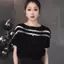 Áo Thun Croptop Phong Cách Hàn Quốc, Hở Vai, Tay Ngắn Cho Nữ
