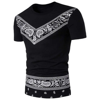 Áo Thun Nam 3D Paisley In Hình Áo Thun Tay Ngắn Hàng Ngày Cổ Tròn Áo Thun Polyester Thoáng Khí 2025 Năm Mới