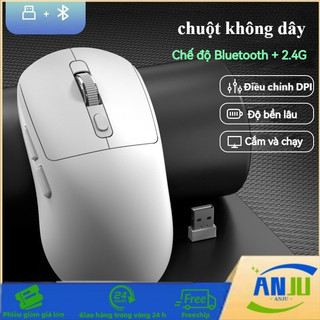 Chuột Không Dây Nhiều Chế độ Với Nút Bấm Yên Tĩnh, Bluetooth, Chuyển đổi Hai Chế độ 2.4G, Chuột Văn Phòng Cho Laptop