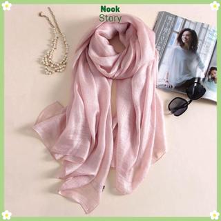Khăn Choàng Chống Nắng Nữ Vải Lanh 180x85cm - NOOKSTORY, Phù Hợp Mọi Kích Cỡ