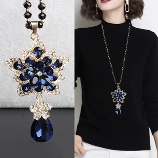Phiên Bản Hàn Quốc Dây Chuyền Áo Len Thời Trang Pha Lê Dây Chuyền Vòng Cổ Lớp Áo Len Dây Chuyền Trang Sức 26.6.4.23