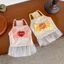 Quần Áo Cho Chó Mùa Xuân Mùa Hè Áo Vest Dễ Thương Người Yêu Sling Trắng Gạc Váy Công Chúa Phong Cách Thú Cưng Mèo Bichon Teddy