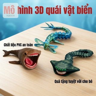3D Biển Quái Vật Hình Khớp Linh Hoạt Chất Liệu PVC An Toàn Sưu Tập Đồ Chơi Quà Tặng Cho Trẻ Em Chơi Sáng Tạo