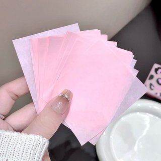 Giấy Làm Sạch Dầu Gương Nhỏ Gọn Kiểm Soát Dầu Mặt Sợi Tự Nhiên Mềm Di Động Da Báo In