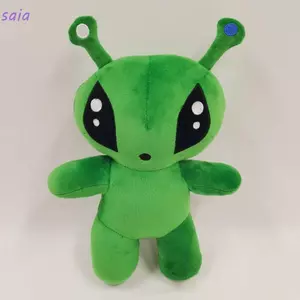Búp bê động vật nhồi bông SAIA, Đồ chơi sang trọng dành cho người ngoài hành tinh 18 / 34CM mềm mại, Búp bê thoải mái đôi mắt to màu xanh lá cây dễ thương Quà tặng sinh nhật cho trẻ em