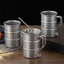 Cốc uống nước ngoài trời 2 lớp inox 304 tiện lợi Có tay cầm،Sử dụng trong dã ngoại, picnic، Chống rơi vỡ