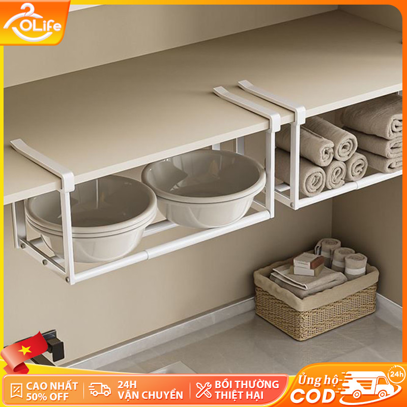 𝐎𝐥𝐢𝐟𝐞 Giá Đỡ Lưu Trữ Đa Chức Năng Chịu Tải 10KG Không Khoan Giá Để Đồ Tiện Lợi Có Thể Gấp Gọn