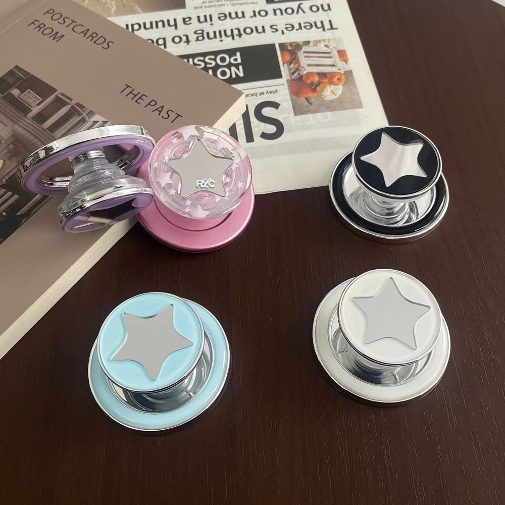 Popsocket Mirror Star Pattern Magnet Giá đỡ điện thoại có thể gập lại cho điện thoại nam châm