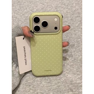Ốp Điện Thoại Thích Hợp Cho iPhone ins Màu Trơn Tươi Nhỏ Chấm Bi Thích Hợp Cho iPhone17 16promax Ốp Điện Thoại 15 / 14 Phong Cách Mới 13 Niche 12 / 11 Vỏ Bảo Vệ 1XXA