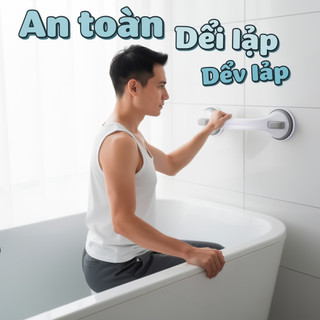 Phòng tắm Tắm Grab Bar Tay cầm hút ABS Đường ray an toàn Người cao tuổi Hỗ trợ tắm khuyết tật
