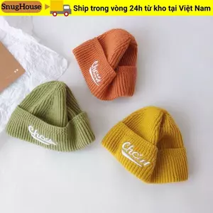 Mũ mùa thu đông SNUGHOUSE, Mũ ấm áp bằng sợi Acrylic, Mũ dày dặn chống gió hoạt hình mềm mại và thân thiện với da cho ngoài trời