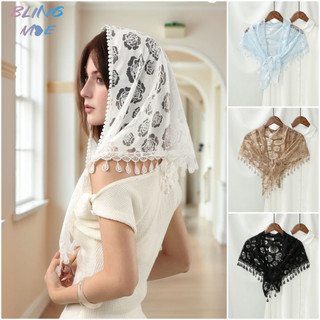 Mạng che mặt cô dâu với viền hoa hồng ren và màu trơn, phù hợp làm khăn choàng nhà thờ