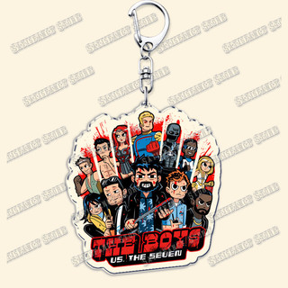Hot The Boys TV Show Keychains Homelander Billy Butcher Starlight Key Chain Ring for Bag Hero Pendant Keyring Jewelry