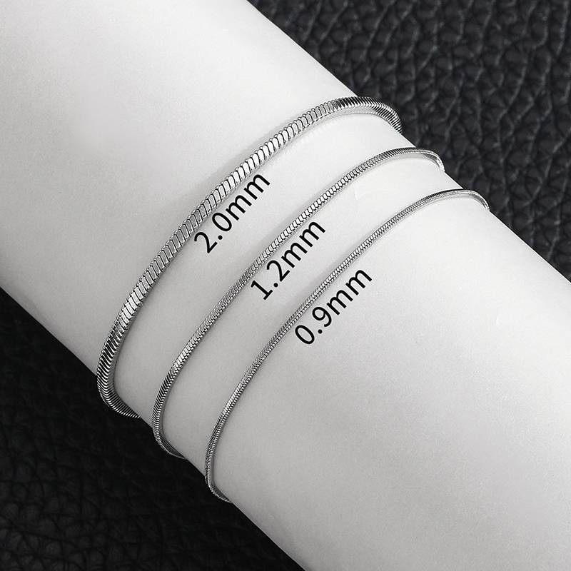KUZHEN Đơn Giản Nam Thép Không Gỉ Vuông Xương Rắn Dây Xích Vòng Tay Hip-Hop Trang Sức Hợp Thời Trang Dự Tiệc Phụ Kiện Vòng Tay Cho Nữ HOT