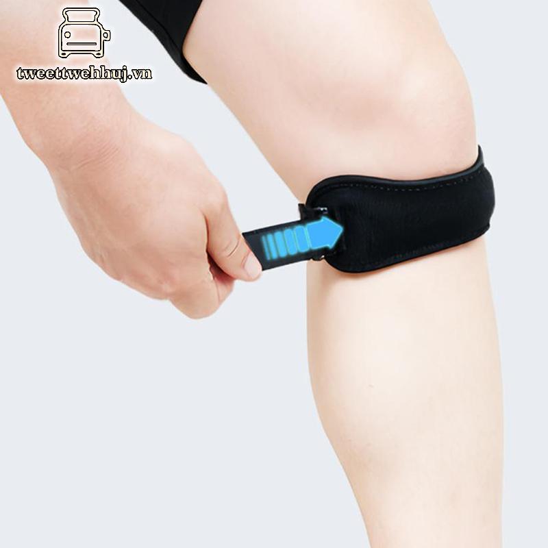 Băng quấn đầu gối điều chỉnh được, pad EVa mềm, bảo vệ dây chằng patella, hỗ trợ vận động và giảm đau, unisex