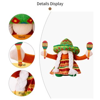 Âm nhạc Gnomes Đồ trang trí trong nhà, Đồ trang trí ngày lễ Gnome mùa xuân hè, Gnomes nhồi bông thủ công