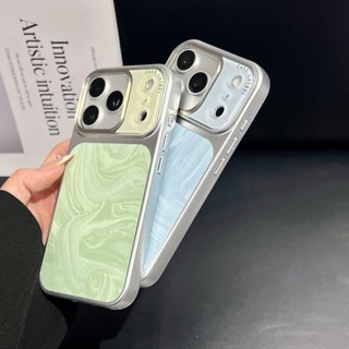 Ốp điện thoại Acrylic họa tiết gợn sóng nước mạ điện cho iPhone 17Promax 13 14 15 16 Pro Max Vỏ điện thoại di động nam nữ chống sốc