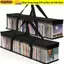 Hộp đựng bộ sưu tập SNUGHOUSE, Túi lưu trữ trong suốt di động, có tay cầm có dây kéo DVD có thể xếp chồng lên nhau chống bụi lớn