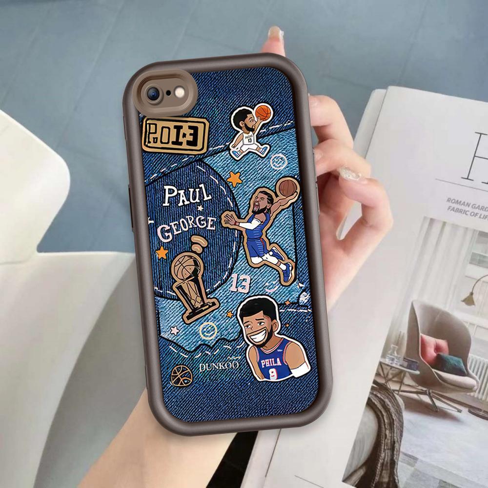 Ốp Cho iPhone 6 6s 7 8 se2020 Plus Hoạt Hình Silicon Phụ Kiện Vỏ Điện Thoại Mềm TPU Bóng Rổ Cà Ri Mắt Thiên Thần Chống Sốc Ốp Lưng