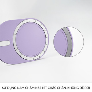 Giá Đỡ Điện Thoại Từ Tính Popkon Puff Siêu Mỏng 6mm Kiêm Vòng Cầm Tay