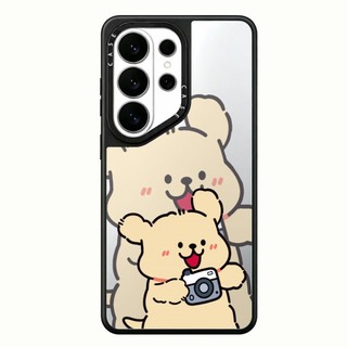 Từ Tính Dòng Hoa Gương Chó Cứng Phone Case For Dành Cho Samsung Galaxy S26 25 24 23 UItra S26 25 24 23 Plus Vỏ Bảo Vệ Chống Sốc