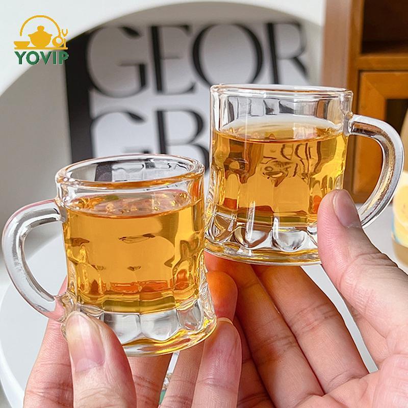 YOVIP 50ml Mini Pha Lê Trong Suốt Bia Whisky Kính Thiên Thần Bền Đẹp Cốc Cà Phê Dễ Thương Rượu Sake Hàn Quốc Barware Thanh Ăn VN