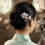 Kẹp tóc hình chữ U phong lan cho Hanfu Qipao Trang phục truyền thống Que tóc hợp kim