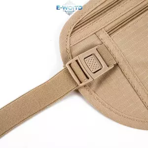E-WOITD Túi đeo thắt lưng du lịch vô hình cho hộ chiếu Túi thắt lưng tiền Ví ẩn E-WOITD
