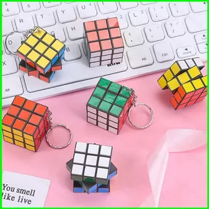 HT3 Mini Cube Rubik 's Cube Đồ Chơi Móc Khóa Magic Cube Túi Mặt Dây Chuyền Xếp Hình Tốc Độ Khối Kid Xếp Hình Đồ Chơi Quà Tặng TH3