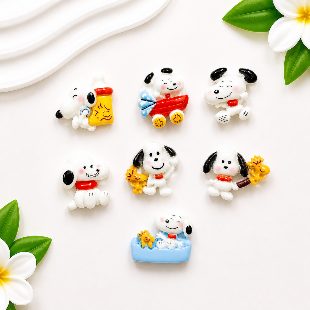 Set Charm Cún Snoopy và Woodstock Cute Kawaii – Charm Gắn Dép Crocs Trang Trí Dép Dễ Thương Mini Resin Hot Trend