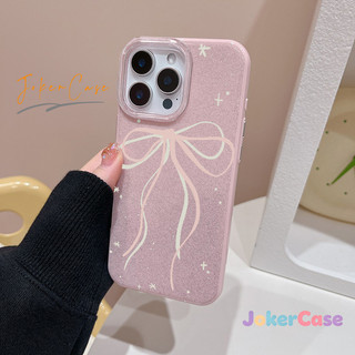 Ốp Lưng Cho IPhone 15 16 11 13 17 14 12 Pro Max 7 8 15 16 Plus air X XR XS Max Vỏ bọc sang trọng đính nơ lấp lánh