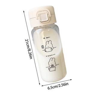 Bình Nước Hoạt Hình HUXUAN Có Ống Hút, Đồ Uống Di Động Chống Rò Rỉ Cho Trà Cà Phê Sữa RFT