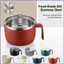 Bát mì 1200ml Cốc chống bỏng có nắp và tay cầm Bát yến mạch lót bằng thép không gỉ cho mì Pasta mueadsyvn