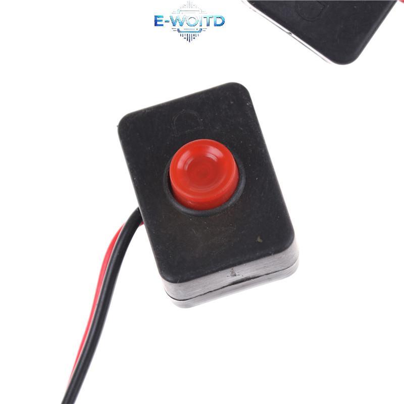 E-WOITD 2 Chiếc DC 12V 2A Đế Dính Nút Nhấn Hành Động Có Dây Công Tắc Cho Ô Tô E-WOITD