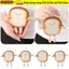 SNUGHOUSE Bánh Mì Nướng Ví Đựng Tiền Xu, Túi Đựng Tai Nghe Di Động Nhẹ, Bánh Mì Hoạt Hình Túi Trang Điểm Mini Bé Gái