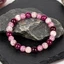 Vòng tay Garnet thạch anh dâu Unisex - Đá tự nhiên thủ công - Ngựa vằn hồng + Garnet + Thạch anh dâu - Trị liệu cân bằng nội tiết tố