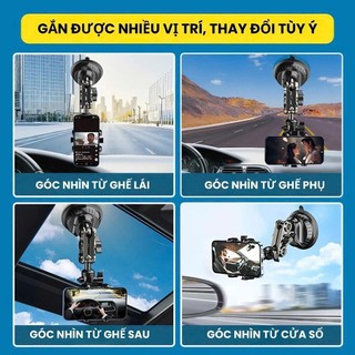 Giá đỡ điện thoại trên ô tô hút kính B1 VuaAuto xoay 360 độ đa góc quay phim xem bản đồ tiện lợi AIMVUKES