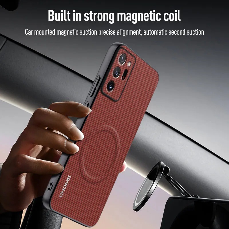 Dành Cho Samsung Galaxy Note 20 / Note 20 Ultra 5G Mark Kết Cấu Tích Hợp Giá Đỡ Xe Từ Tính Vỏ Bảo Vệ Mặt Sau