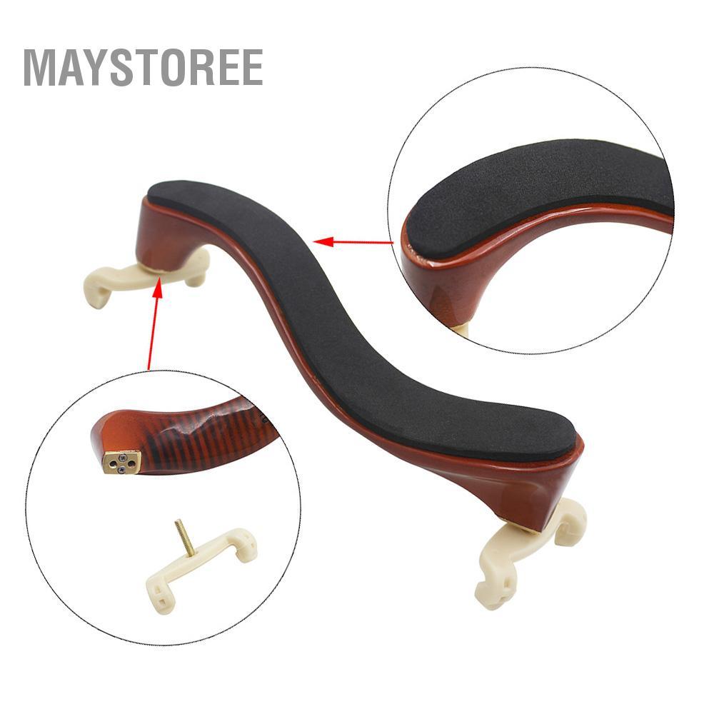 Maystoree Bộ phận tựa vai đàn violon Phụ kiện gỗ có đệm mềm cho kích thước 4/4 3/4