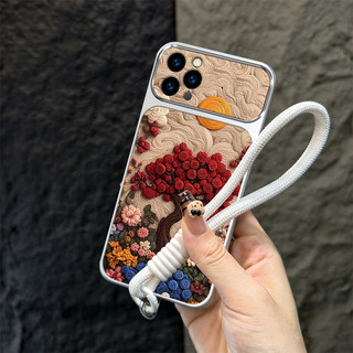 Ốp Lưng Cho iphone 12 Pro Max 13 Pro Max 11 Pro Max 12 Vỏ Điện Thoại mini Vỏ Mềm Chống Sốc Thiết Kế Mới Thẩm Mỹ Cây Dễ Thương Có Dây Buộc Cho Bé Gái TBDTHS1
