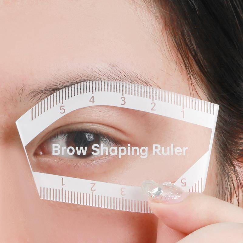 HFSHY Brow ping Ruler Thước định hình lông mày 1 phút Thiết kế vẽ nhanh Brow Dụng cụ dễ dàng Microblading Trang điểm vĩnh viễn Stencils VN