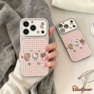 Ốp Lưng Họa Tiết Da Hello Kitty Dễ Thương Lưới Màu Hồng Cho Honor X9D X9C Smart X9B X9A X8D X8C X8B X8A X7D X7C X7B X7A X7 X6D X6S X6C X6B X6A X6 5G 4G Vỏ Mèo Ngọt Ngào Đơn Giản Bé Gái