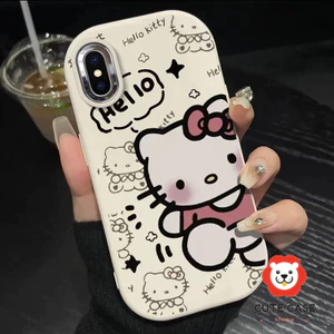 Ốp lưng điện thoại hình Hello Kitty hoạt hình IPhone 11 12 13 14 15 16 Pro Max X XR XS Max 7Plus