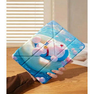 Ốp Lưng iPad A16 Air 4/5/6/7/8 Pro 11 12.9 Y-fold Chú mèo máy Doraemon Cho iPad Gen 12 11 10 9 8 7 6 5 Mini 6/7