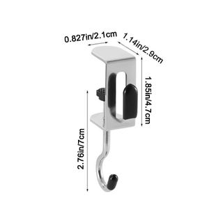 SENRTY 2 Móc treo cạnh bàn bằng thép không đục lỗ, móc đôi ba lô/tai nghe tháo rời di động