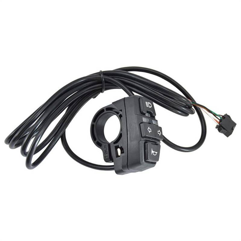 < WHPHous-t > Bộ đèn pha phía trước xe đạp điện 24-48V Công tắc đèn pha còi Ebike Bật đèn đuôi chức năng Phụ kiện xe đạp điện Đẹp